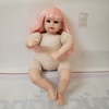 Phụ Kiện Tóc Tơ Giả Bằng Lụa Chịu Nhiệt Tóc Cho Búp Bê Tái sinh 55 cm = 22 inch Doll, Búp Bê 20 cm ixdoll Tóc Hồng xoăn nhẹ PVN4984