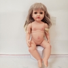 Phụ Kiện Tóc Tơ Giả Bằng Lụa Chịu Nhiệt Vàng nâu xoăn Tóc Cho Búp Bê Tái sinh 55 cm = 22 inch Doll, Búp Bê 20 cm ixdoll PVN4991