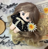 Phụ Kiện Tóc Tơ Giả Bằng Lụa Chịu Nhiệt Vàng nâu xoăn Tóc Cho Búp Bê Tái sinh 55 cm = 22 inch Doll, Búp Bê 20 cm ixdoll PVN4991