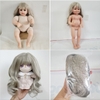 Phụ Kiện Tóc Tơ Giả Bằng Lụa Chịu Nhiệt Tóc Cho Búp Bê Tái sinh 55 cm = 22 inch Doll, Búp Bê 20 cm ixdoll