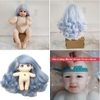 Phụ Kiện Tóc Tơ Giả Bằng Lụa Chịu Nhiệt Tóc Cho Búp Bê Tái sinh 55 cm = 22 inch Doll, Búp Bê 20 cm ixdoll