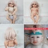 Phụ Kiện Tóc Tơ Giả Bằng Lụa Chịu Nhiệt Tóc Cho Búp Bê Tái sinh 55 cm = 22 inch Doll, Búp Bê 20 cm ixdoll