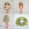 Phụ Kiện Tóc Tơ Giả Bằng Lụa Chịu Nhiệt Tóc Cho Búp Bê Tái sinh 55 cm = 22 inch Doll, Búp Bê 20 cm ixdoll