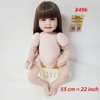 [Đủ mẫu] Búp Bê 55 cm = 22 inch Thân Gòn Mềm Mại  Reborn Silicon Vinyl Doll