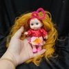 89k = Búp Bê Tái Sinh Nhựa mềm 5 inch 12 cm Vinyl reborn Baby Doll (tóc dán, bán i hình)