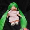 89k = Búp Bê Tái Sinh Nhựa mềm 5 inch 12 cm Vinyl reborn Baby Doll (tóc dán, bán i hình)