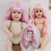 Phụ Kiện Tóc Tơ Giả Bằng Lụa Chịu Nhiệt Tóc Cho Búp Bê Tái sinh 55 cm = 22 inch Doll, Búp Bê 20 cm ixdoll