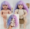 Phụ Kiện Tóc Tơ Giả Bằng Lụa Chịu Nhiệt Tóc Cho Búp Bê Tái sinh 55 cm = 22 inch Doll, Búp Bê 20 cm ixdoll