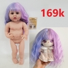 Phụ Kiện Tóc Tơ Giả Bằng Lụa Chịu Nhiệt Tóc Cho Búp Bê Tái sinh 55 cm = 22 inch Doll, Búp Bê 20 cm ixdoll
