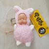 Móc khóa Búp bê em bé đang ngủ 10 cm = 5 inch Sleeping Dolls 