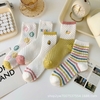 (Đủ Mẫu} Set 5 Đôi Tất Vớ Nam Nữ Cổ Cao Chất Liệu Cotton Dày Dặn, Khử Mùi Thoáng Khí Hoạ Tiết Hoa Cỏ Siêu Dễ Thương, Phong Cách Trẻ Trung, Hiện Đại