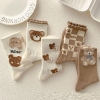 (Đủ Mẫu} Set 5 Đôi Tất Vớ Nam Nữ Cổ Cao Chất Liệu Cotton Dày Dặn, Khử Mùi Thoáng Khí Hoạ Tiết Hoa Cỏ Siêu Dễ Thương, Phong Cách Trẻ Trung, Hiện Đại