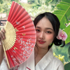 Quạt Xếp Vải Lụa Phong Cách Cổ Trang Trung Quốc  Cầm Tay 21 Cm Màu Săc Tươi Sáng Giao Ngẫu Nhiên PVN5916