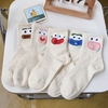 (Đủ Mẫu} Set 5 Đôi Tất Vớ Nam Nữ Cổ Cao Chất Liệu Cotton Dày Dặn, Khử Mùi Thoáng Khí Hoạ Tiết Hoa Cỏ Siêu Dễ Thương