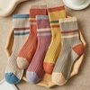 (Đủ Mẫu} Set 5 Đôi Tất Vớ Nam Nữ Cổ Cao Chất Liệu Cotton Dày Dặn, Khử Mùi Thoáng Khí Hoạ Tiết Hoa Cỏ Siêu Dễ Thương