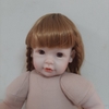 Phụ Kiện Tóc Tơ Giả Bằng Lụa Chịu Nhiệt Tóc Cho Búp Bê Tái sinh 55 cm = 22 inch Doll, Búp Bê 20 cm ixdoll