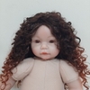 Phụ Kiện Tóc Tơ Giả Bằng Lụa Chịu Nhiệt Tóc Cho Búp Bê Tái sinh 55 cm = 22 inch Doll, Búp Bê 20 cm ixdoll