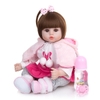 Búp Bê Tái Sinh Thân Gòn + Thân Nhựa Mềm Mại 48 cm = 19 inch Reborn Silicon Vinyl Doll