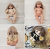 Phụ Kiện Tóc Tơ Giả Bằng Lụa Chịu Nhiệt Vàng nâu xoăn Tóc Cho Búp Bê Tái sinh 55 cm = 22 inch Doll, Búp Bê 20 cm ixdoll PVN4991