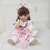 Búp Bê Tái Sinh Thân Nhựa Mềm Mại 55 cm = 22 inch Reborn Silicon Vinyl Doll