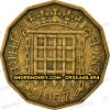 Xu 3 pence Elizabeth II 1953 - 1963