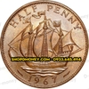 Xu half penny Elizabeth II 1953 - 1967