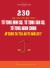 230 biểu mẫu văn bản trong Tố Tụng Hình Sự, Tố Tụng Dân Sự, Tố Tụng Hành Chính áp dụng tại Tòa án từ năm 2017