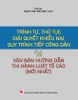 Sách Trình Tự Thủ Tục Giải Quyết Khiếu Nại, Quy Trình Tiếp Công Dân Và Văn Bản Hướng Dẫn Thi Hành Luật Tố Cáo