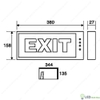 Đèn EXIT thoát hiểm âm tường Paragon PEXA13RW