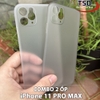 Combo 2 Ốp Lưng Trong Nhám Unibody iPhone 11 PRO MAX Siêu Mỏng
