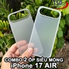 Combo 2 Ốp Lưng Trong Nhám Unibody iPhone 17 AIR Siêu Mỏng