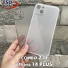 Combo 2 Ốp Lưng Trong Nhám Unibody iPhone 14 PLUS Siêu Mỏng