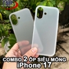 Combo 2 Ốp Lưng Trong Nhám Unibody iPhone 17 Siêu Mỏng