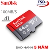 Thẻ Nhớ SanDisk Ultra 64GB 100MB/s MicroSDXC UHS-I A1 Chính Hãng