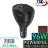Tẩu Sạc Ô tô Đa Năng Hoco Z34 2 Cổng USB Chia Tẩu 96W Chính Hãng