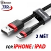 Cáp Sạc Nhanh Baseus Cafule Cổng Lightning Dài 2 Mét Cho iPhone, iPad Chính Hãng