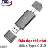 Đầu Đọc Thẻ Nhớ Đa Năng 2 in 1 Hoco HB39 Tốc Độ Cao