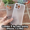 Combo 2 Ốp Lưng Trong Nhám Unibody iPhone 13 Pro Siêu Mỏng