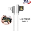 Cáp Sạc Hoco U42 Chính Hãng Chân Gập Chống Gãy ( Lightning – Type C )
