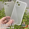 Combo 2 Ốp Lưng Trong Nhám Unibody iPhone 14 Siêu Mỏng