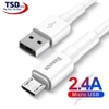 Cáp Sạc Nhanh Baseus Mini White Cổng Micro USB Chính Hãng ( Quick Charging & Sync Data TPE Cable )