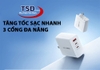 Củ Sạc Nhanh 3 Cổng GaN 65W Remax RP-U100 Chính Hãng