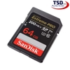 Thẻ nhớ SDXC Sandisk Extreme Pro 64GB V30 U3 C10 UHS-I Chính Hãng