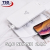 Cáp Sạc Hoco X43 Lightning Sạc Nhanh 2.4A Có Đèn LED Báo Sạc Tiện Dụng Dành Cho iPhone / iPad Cao Cấp