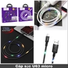 Cáp Hoco U63 Chính Hãng Phát Sáng Theo Nhạc ( Micro - Lightning - TypeC )