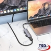 Hub Hoco HB28 6 in 1 Chuyển Type C Ra USB 3.0, HDMI, USB C, Thẻ Nhớ Tốc Độ Cao ( USB C Multimedia Adapter )