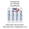 Vỉ 4 Viên Pin Sạc Eneloop AAA 800mAh Chính Hãng Nội Địa Nhật Bản