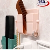 Giá Đỡ Điện Thoại Dán Tường Có Móc Treo Phụ Kiện