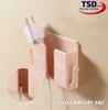 Giá Đỡ Điện Thoại Dán Tường Có Móc Treo Phụ Kiện