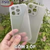 Combo 2 Ốp Lưng Trong Nhám Unibody iPhone 14 Pro Siêu Mỏng